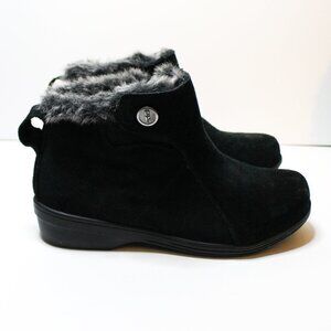 Sabara Revitalign Carillo Black Suede Ankle Boots